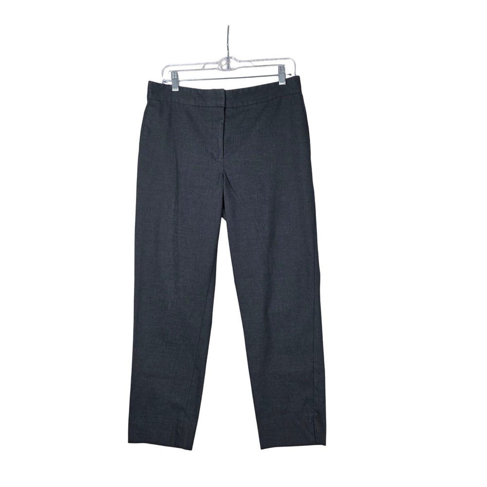 Ann Taylor Dress Pants Charcoal Gray Tapered Side Split Size 8 Career, Office